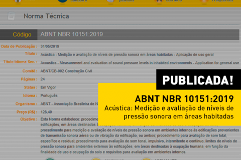 Norma técnica sobre medição de ruídos tem nova edição