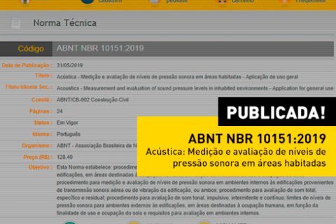 No combate à poluição sonora e aos problemas de saúde pública sai revisão da NBR 10151