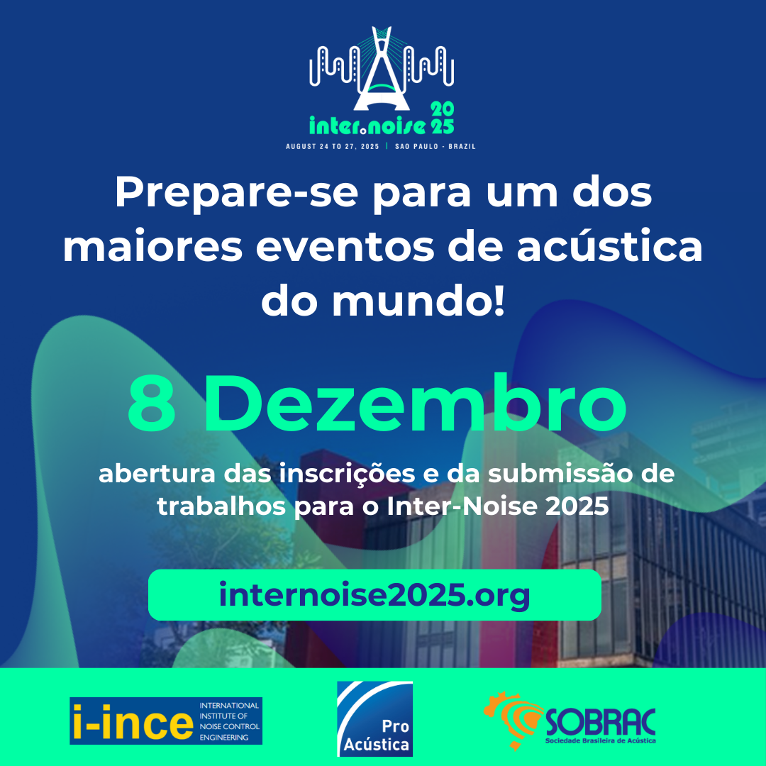 Inter-Noise 2025 São Paulo: inscrições abertas a partir de 08/12